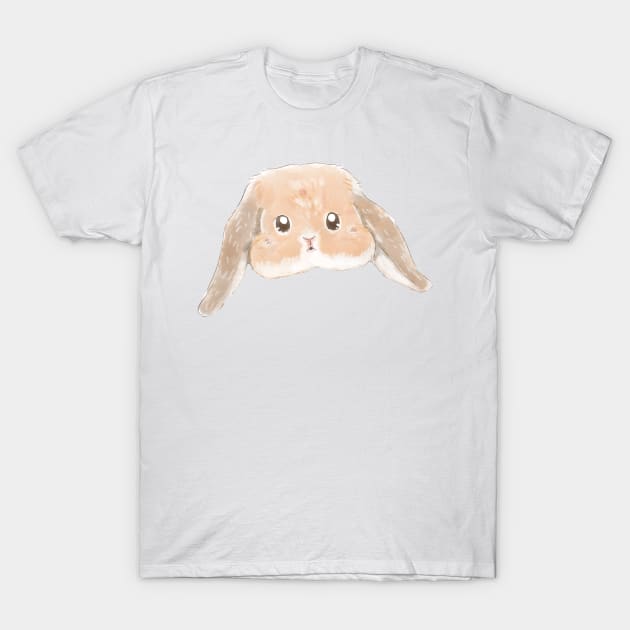 Bailey Holland Lop Cream Fawn Orange Rabbit Head T-Shirt by GambarGrace